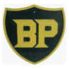 Autocollant BP Logo noir/or  50/50 mm