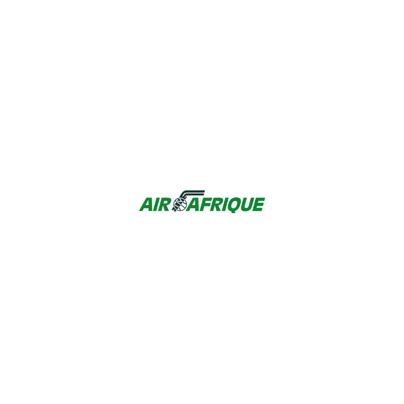 STICKER AIR AFRIQUE autocollant logo vert L 90 H 16 mm