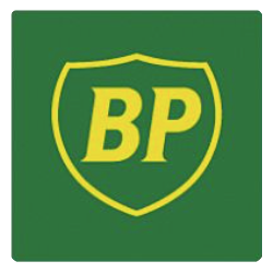 Autocollant BP Logo cadre vert 50/50 mm