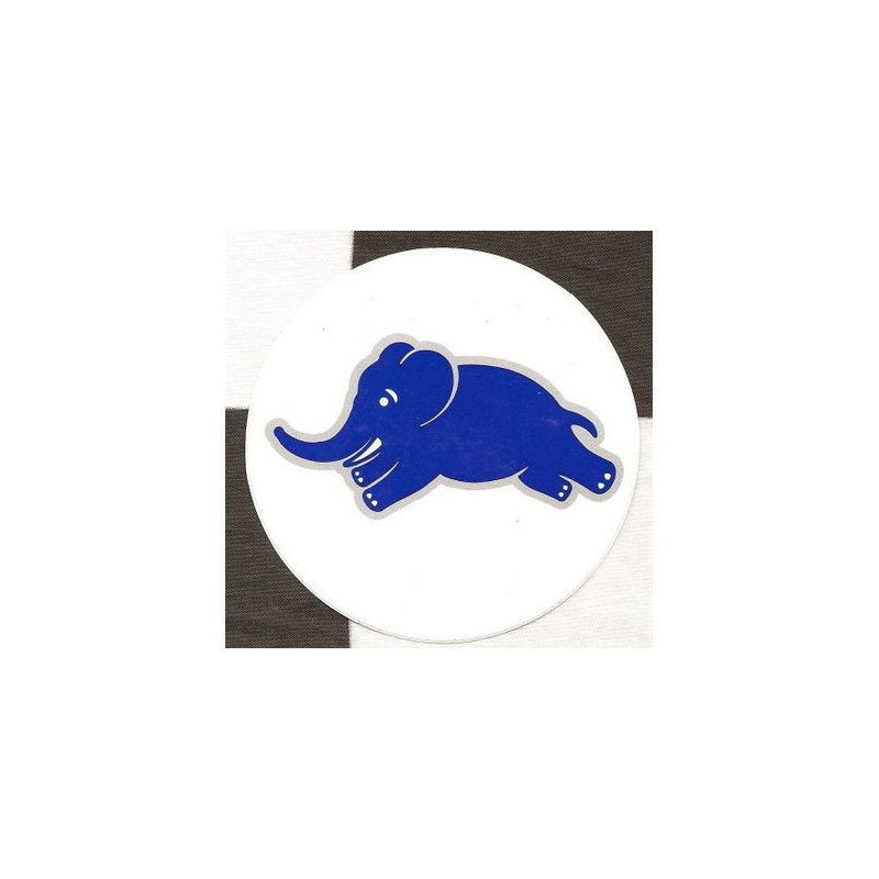 STICKER LANCIA-Logo elephant bleu autocollant L 80 H 80 mm