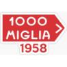 STICKER MILLE MIGLIA logo 1958 autocollant L 170 H 108 mm