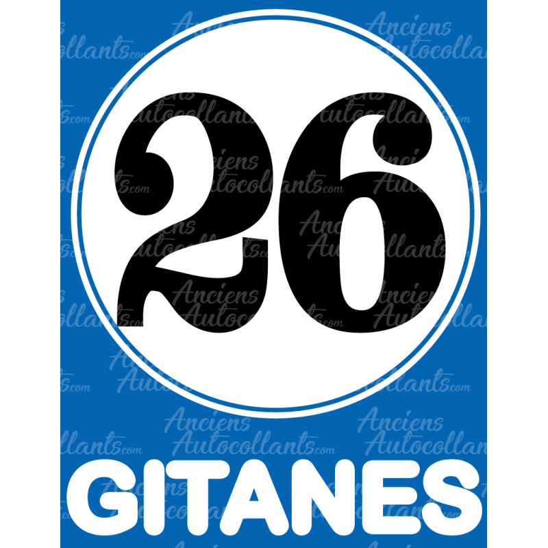 STICKER LIGIER logo 26 gitane autocollant  L 250 H 320 mm