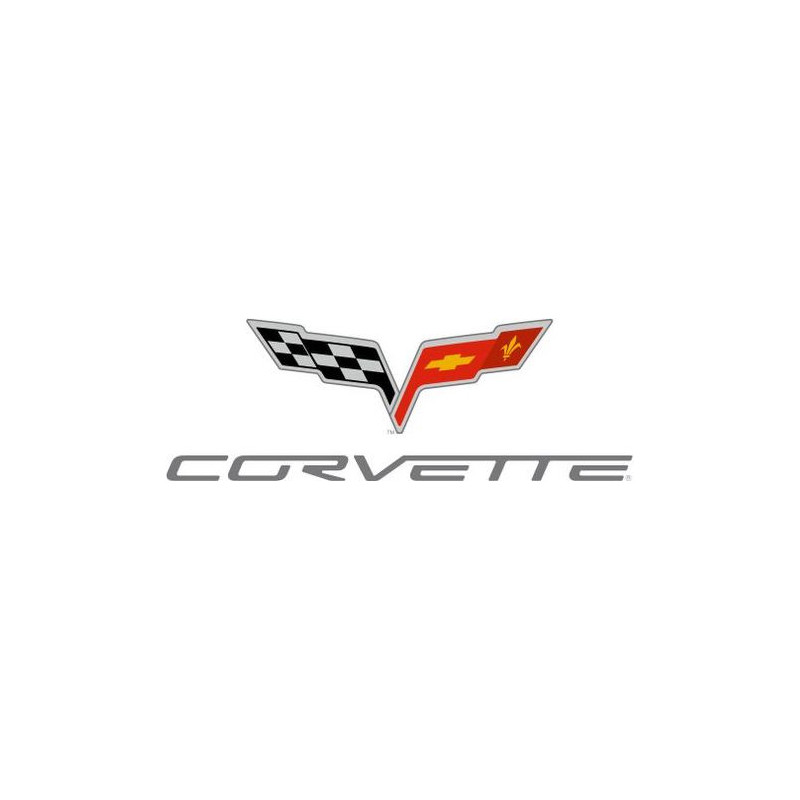 STICKER CHEVROLET Corvette damier autocollant L 100 H 35 mm