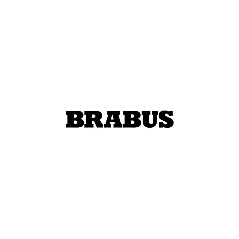 Autocollant BRABUS logo texte noir  L 60 mm Ht 10 mm