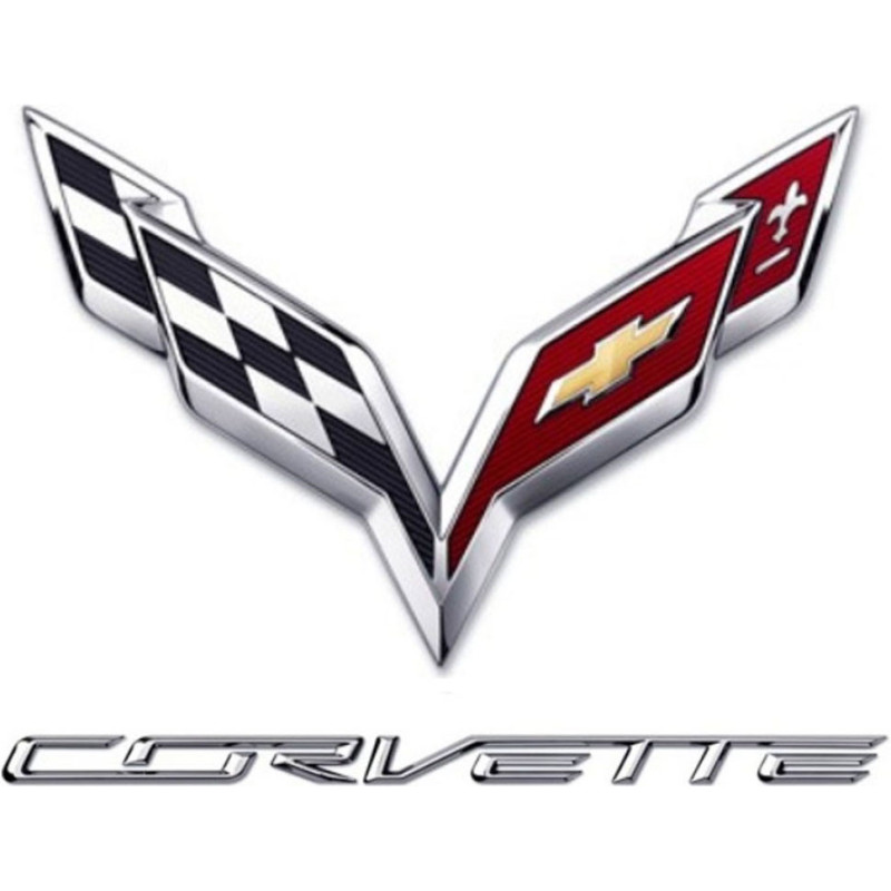 STICKER CHEVROLET logo Corvette-L 100 h 77mm