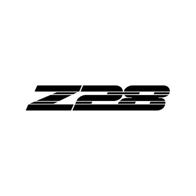 STICKER CHEVROLET logo Z28 noir autocollant  L 100 H 18 mm