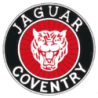 STICKER JAGUAR logo noir rouge diam 60 mm