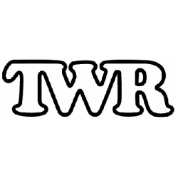 STICKER TWR logo contours noir L 100 H  34 mm