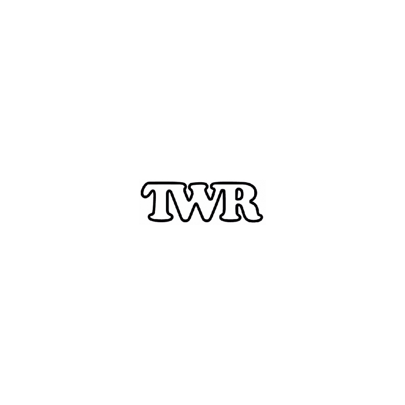 STICKER TWR logo contours noir L 100 H  34 mm