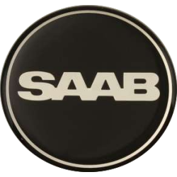 STICKER SAAB centre de roues noir diam  55 mm