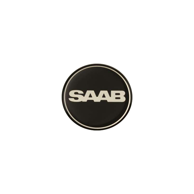 STICKER SAAB centre de roues noir diam  55 mm