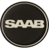 STICKER SAAB centre de roues noir diam  55 mm