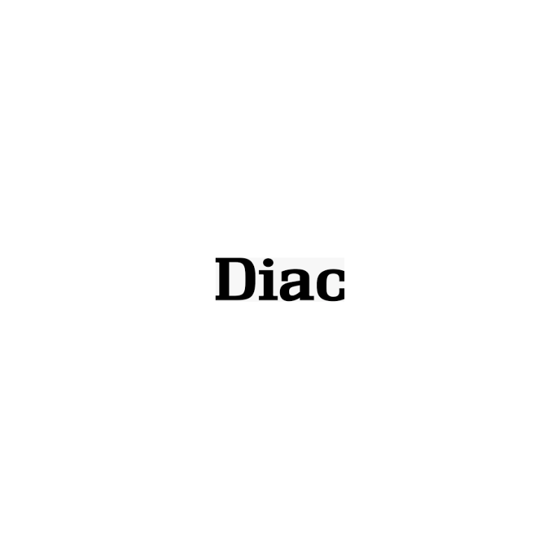 Autocollant DIAC logo lettrage noir L 90 h 30 mm