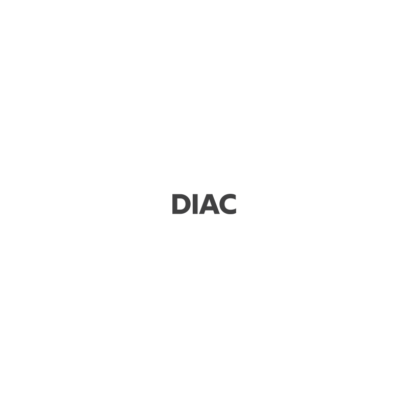Autocollant DIAC logo lettrage noir L 95 H 30 mm