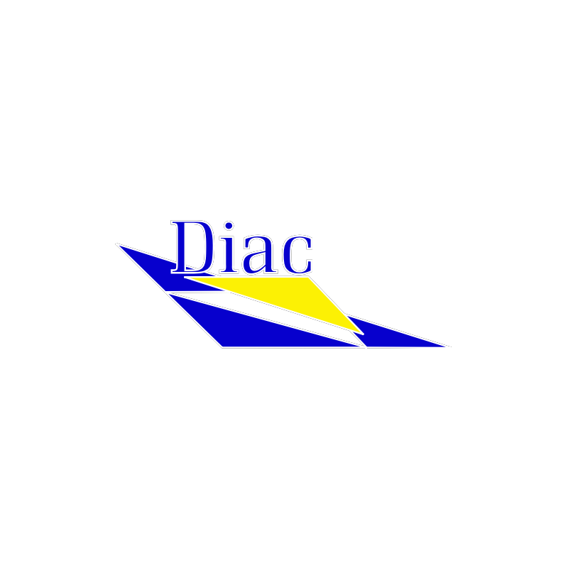 Autocollant DIAC logo pointe L 160 h 60 mm