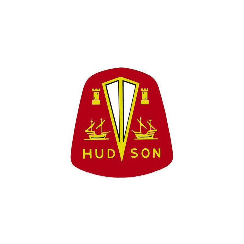 Autocollant HUDSON logo rouge/jaune L 65 H 70 mm