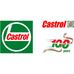 Autocollant CASTROL logo 100 ans  L 70 H 30 mm