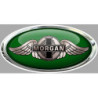 STICKER MORGAN logo Ecusson-bsa ovale vert L 100 H 50 mm