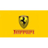 STICKER FERRARI logo rectangle jaune L 125 H 70 mm