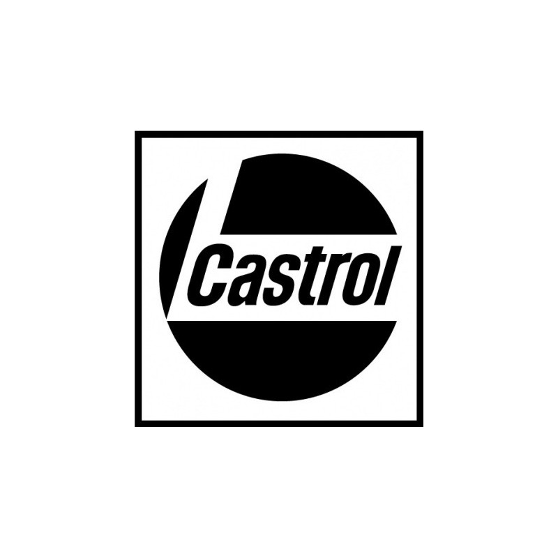 STICKER CASTROL logo cadre noir L100 H 100 mm