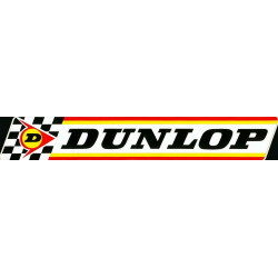 STICKER DUNLOP logo damier L  130 H 20 mm