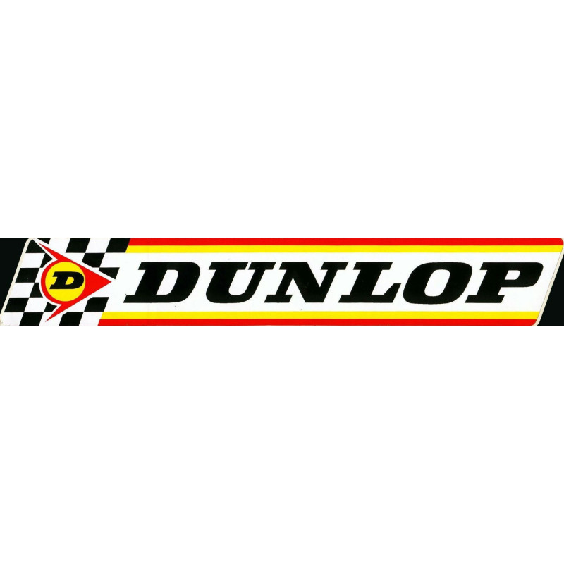 STICKER DUNLOP logo damier L  130 H 20 mm