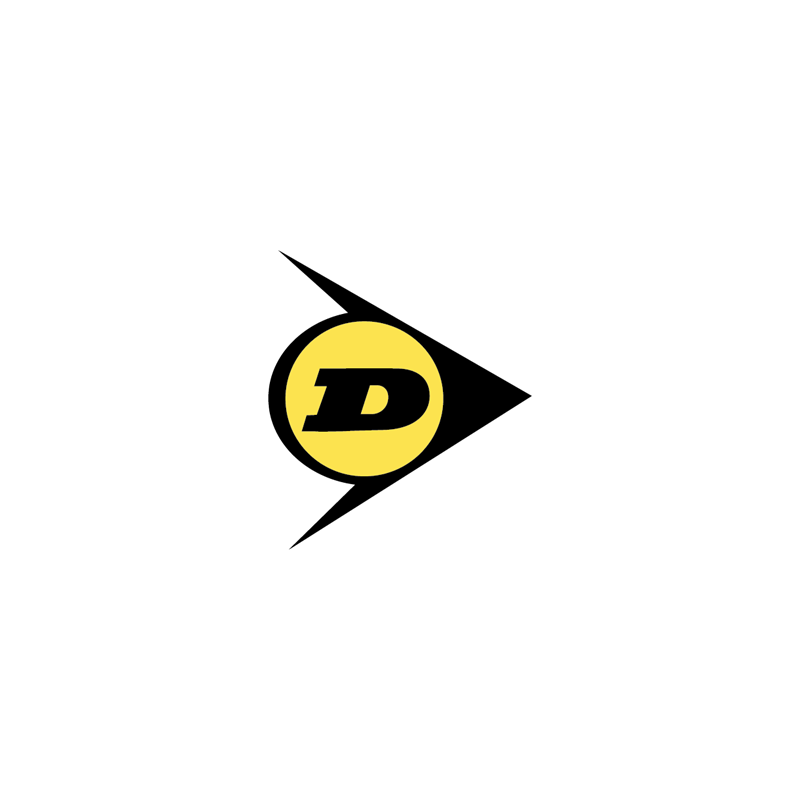 STICKER DUNLOP logo flÃƒÂ¨che noir/jaune L 110 H 125 mm