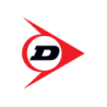 STICKER DUNLOP logo flÃƒÂ¨che noir/rouge L 110 H 125 mm