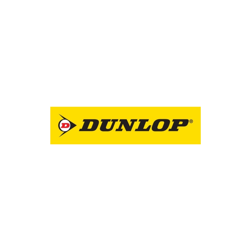 STICKER DUNLOP Logo noir fond jaune l 100 h 25 mm