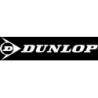 STICKER DUNLOP logo script blanc sans fond noir L 125 h 20 mm