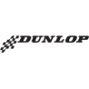 STICKER DUNLOP logo script damier noir L 130 H 20 mm