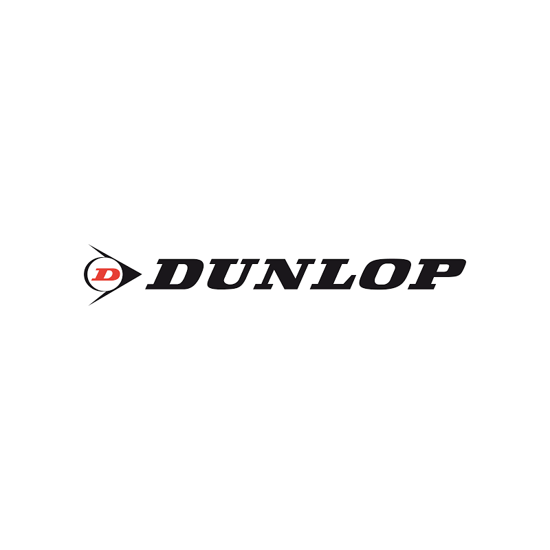 STICKER DUNLOP logo script noir fleche rouge L 125 h 20 mm