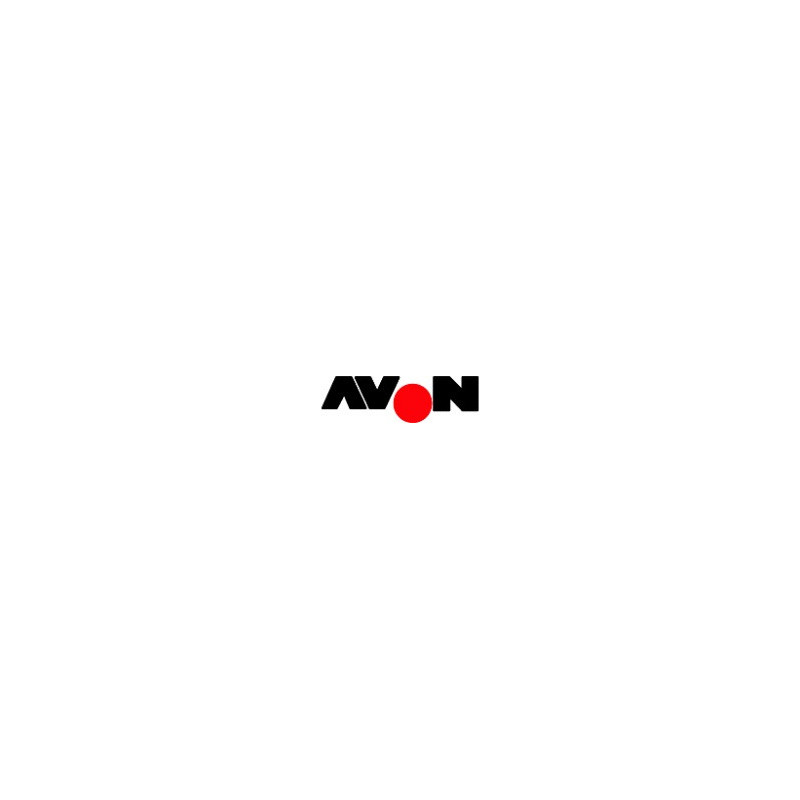 STICKER AVON logo noir rouge  L 67 H 20 mm