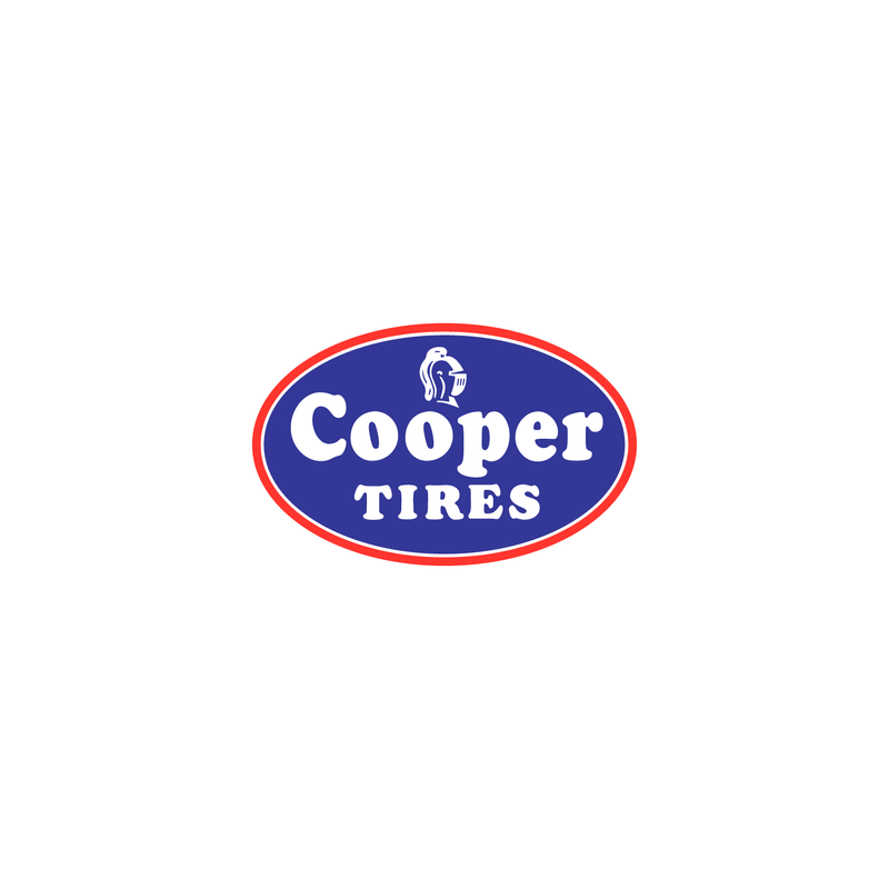 Autocollant COOPER-TYRES Logo ovale fond bleu L 95 h 60 mm