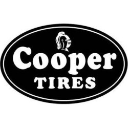 Autocollant COOPER-TYRES Logo ovale fond noir L 95 h 60 mm