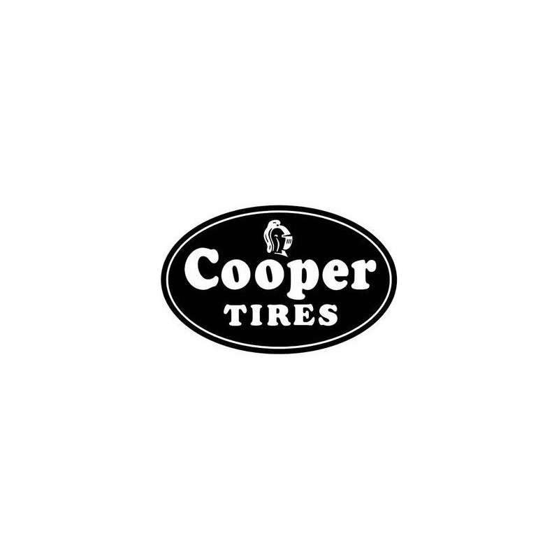 STICKER COOPER-TYRES Logo ovale fond noir L 95 h 60 mm