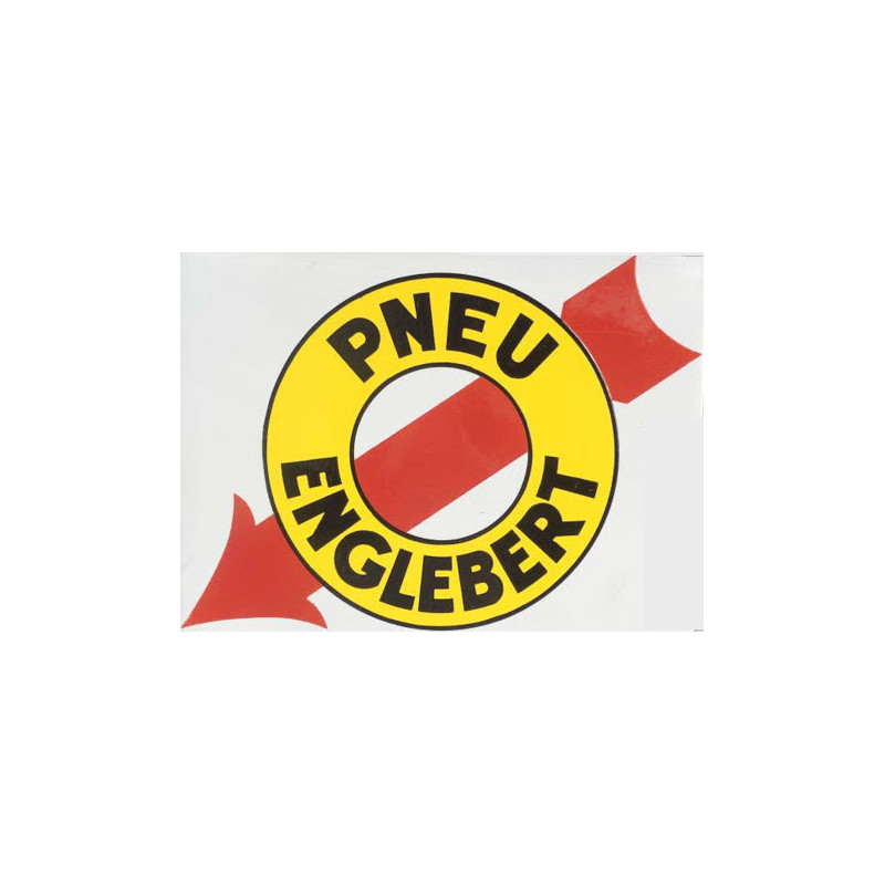 Autocollant ENGLEBERT-Logo fleche rouge L 125 h 90 mm