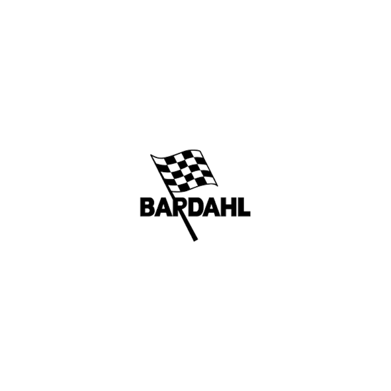 Autocollant BARDAHL logo damier noir L 60 H 30 mm