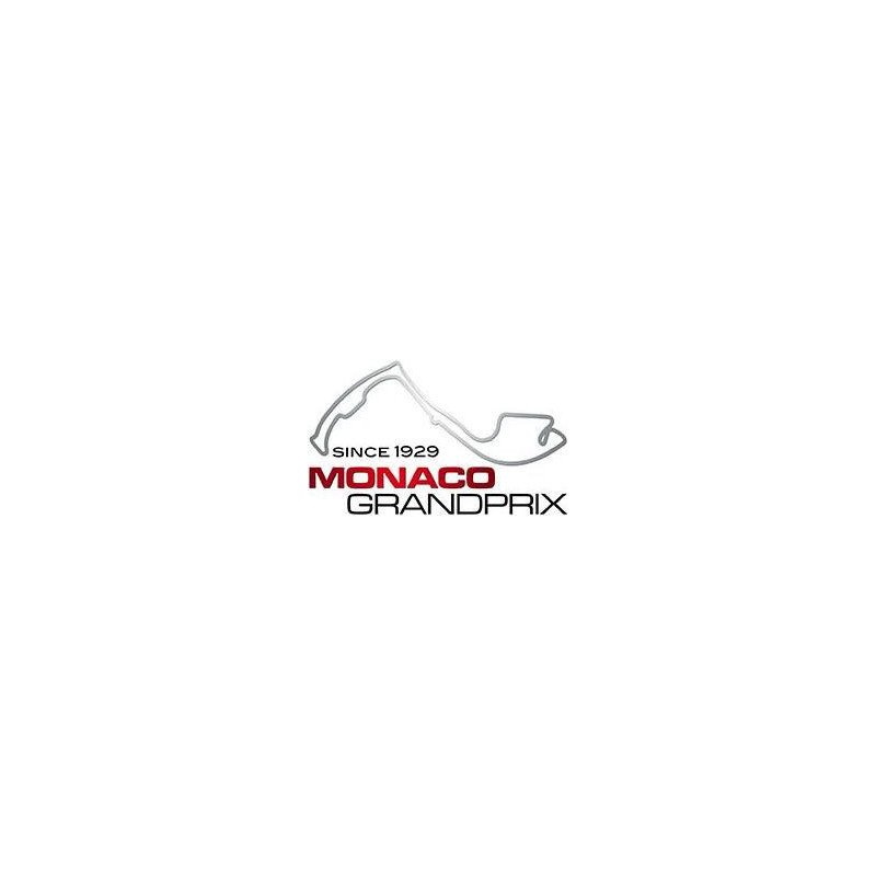 Autocollant MONACO-Logo since 1929 gris/rouge L 100 H 60 mm