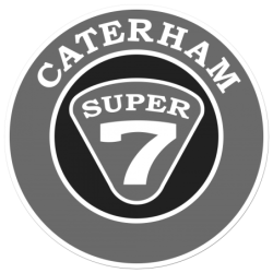 STICKER CATERHAM Super7 gris diam 50 mm