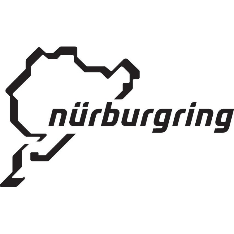 Autocollant NURBURING logo trace noir L 100H 60 mm