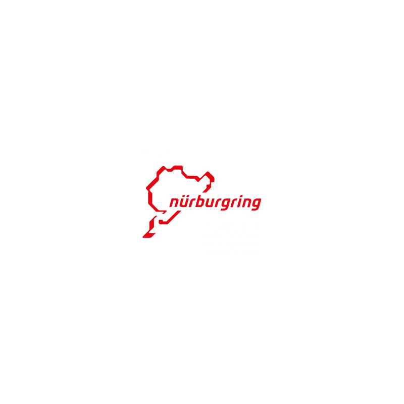 Autocollant NURBURING logo trace rouge L 100H 60 mm