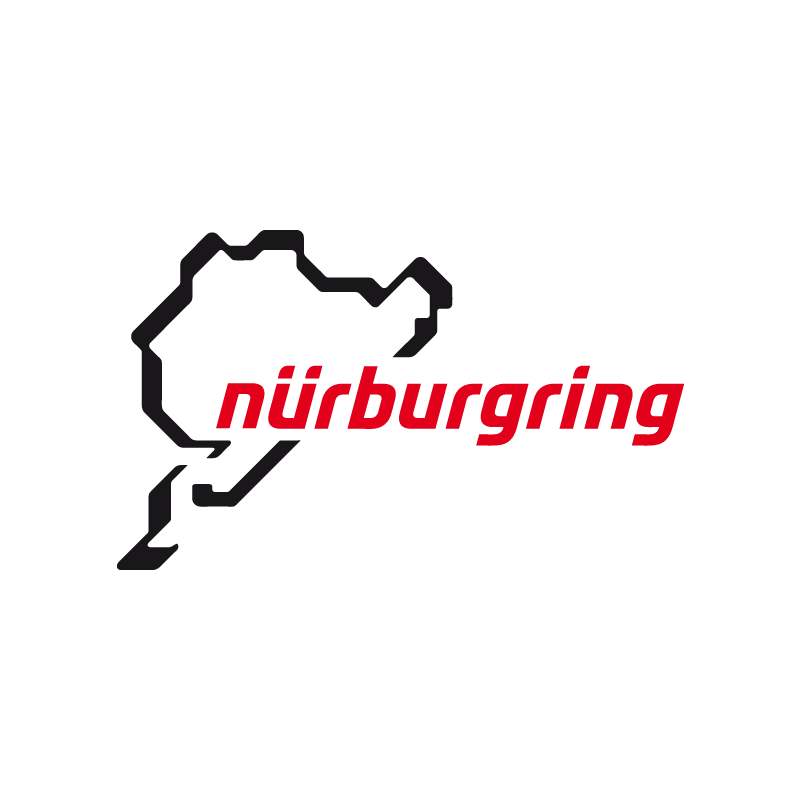 Autocollant NURBURING logo trace rouge/noir L 100H 60 mm