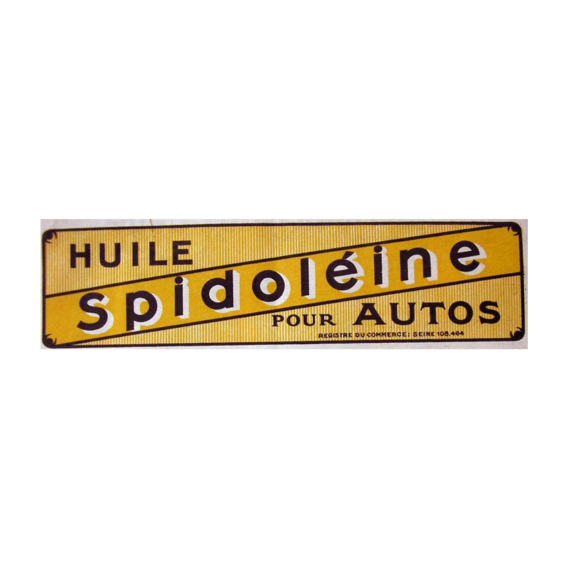 Autocollant SPIDOLEINE pub jaune L 100 h 25 mm