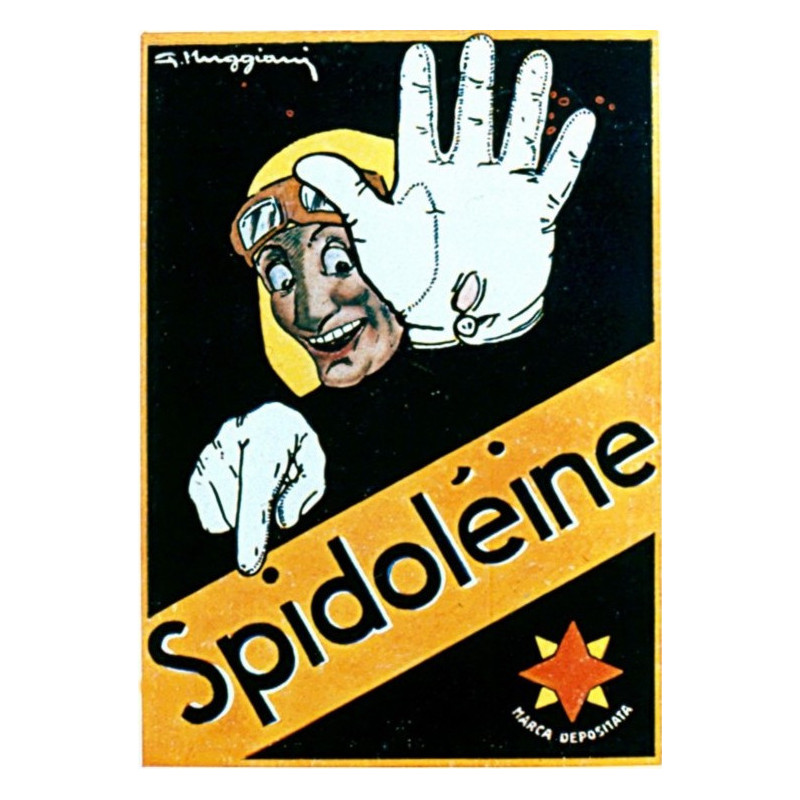 Autocollant SPIDOLEINE affiche noir 1927 L 100 h140 mm