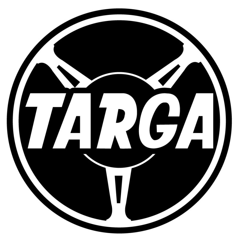 Autocollant TARGA jantes logo noir diam 55 mm