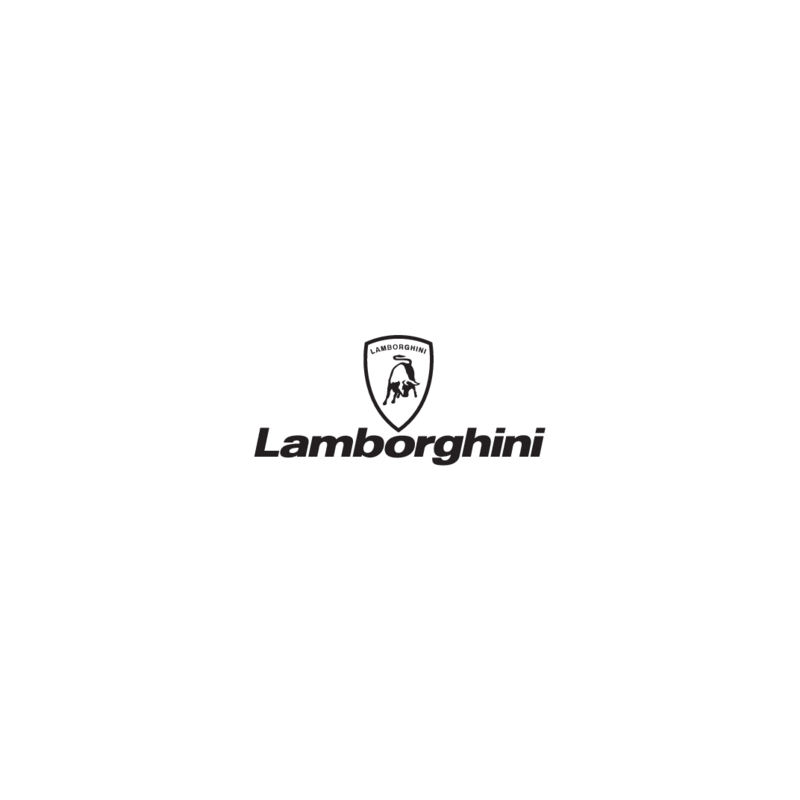 Autocollant LAMBORGHINI Logo 2 lignes noir  -L65 H 30