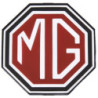 STICKER MG Logo noir/rouge L 80 H 80mm