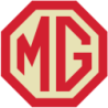 Autocollant MG Logo rouge/beige L 80 H 80mm