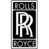 Autocollant ROLLS ROYCE Logo blanc/noir L50 H 80 mm